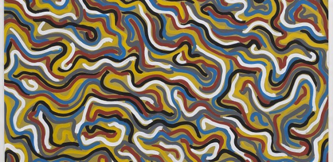 "Pace Gallery -Sol Lewitt Squiggly Brushstrokes"