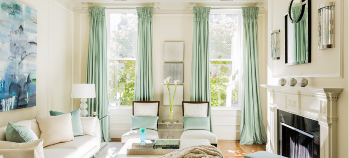 Decoração de sala em tons pastel